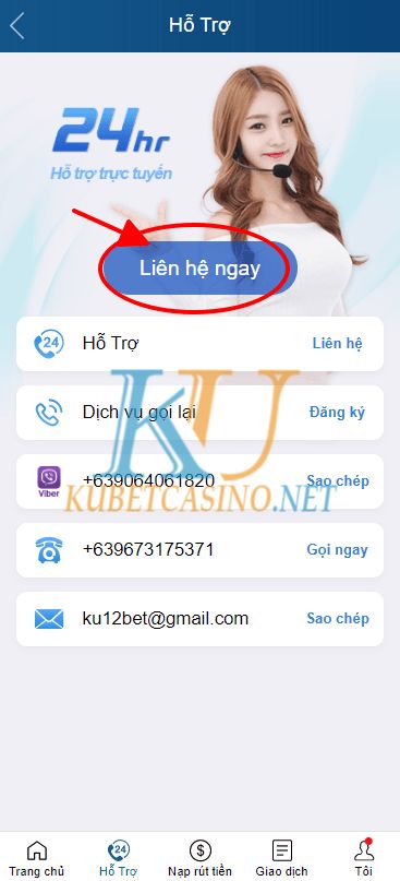 Chọn liên hệ ngay và gặp hỗ trợ